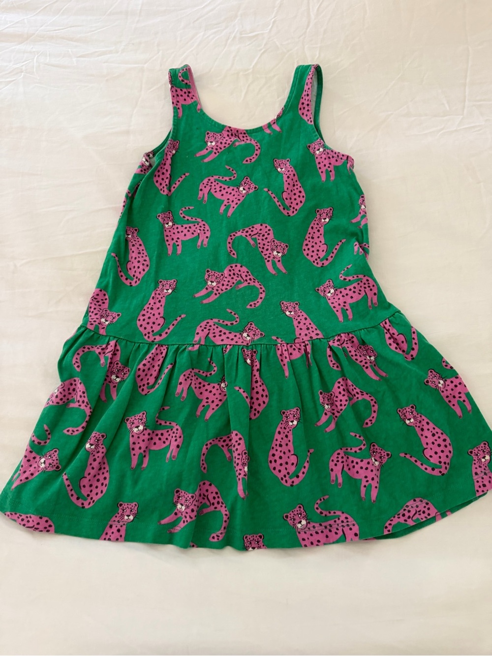 Boden Tank Dress with Pink Leopard Print